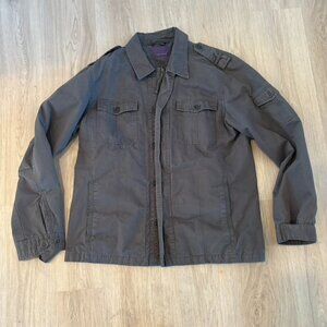 Ted Baker Moby Utility Military Field Jacket Brown Green size 6 XXL